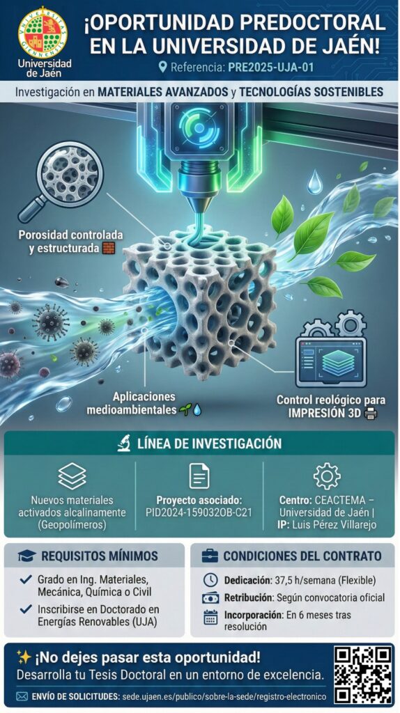 Oportunidad Predoctoral en la Universidad de Jaén